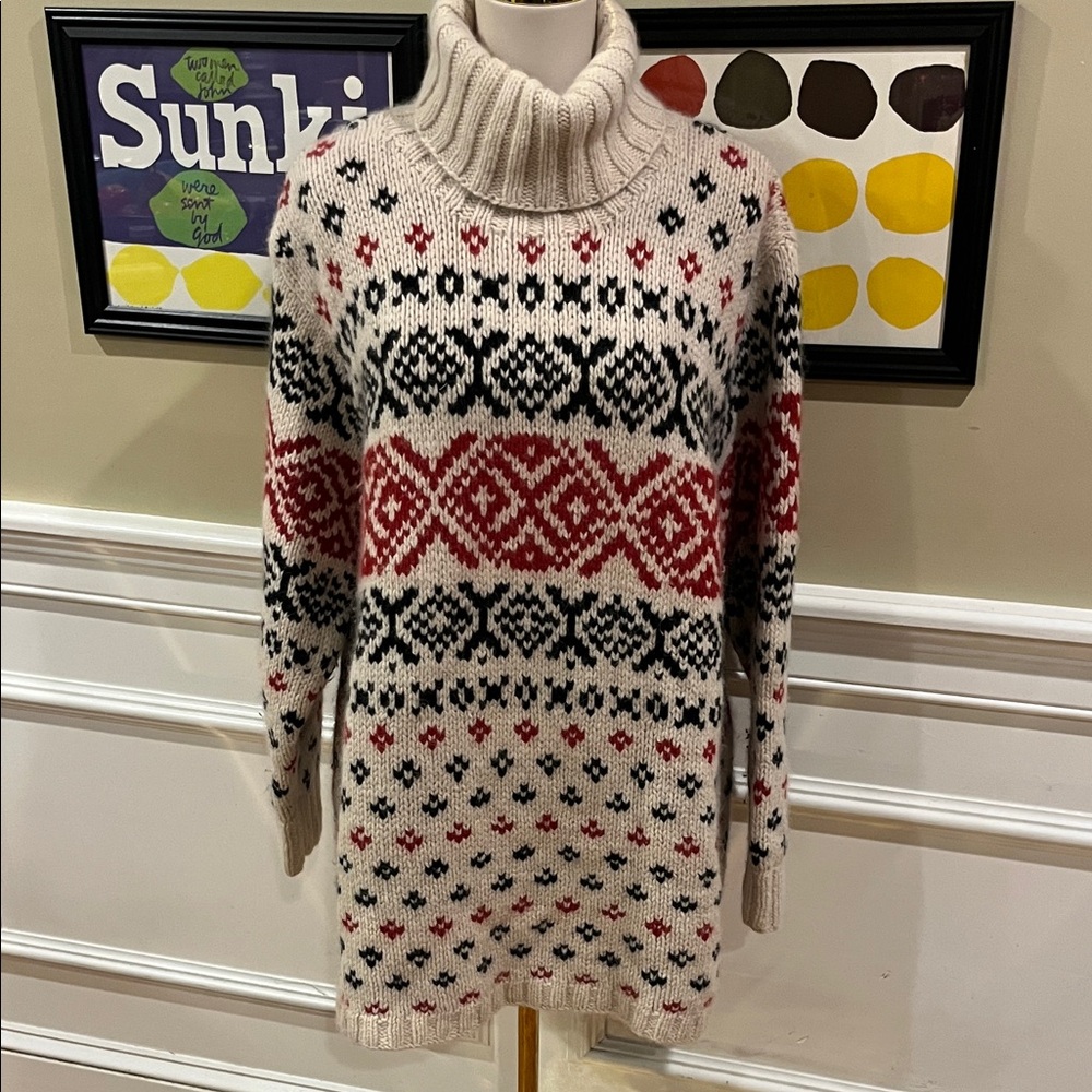 Eddie Bauer Lambswool Angora Rabbit Blend Turtleneck Sweater